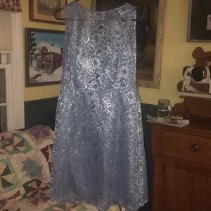 David’s bridal steel blue dress
